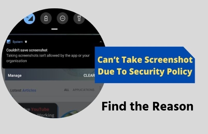 Cant Take Screenshot Due to Security Policy - Reason