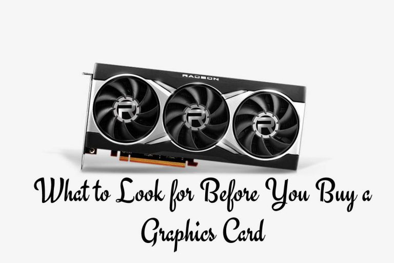 What to Look for Before You Buy a Graphics Card