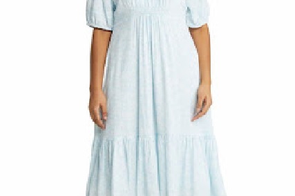 Caslon Lantern Sleeve Midi Dress at Nordstrom Rack