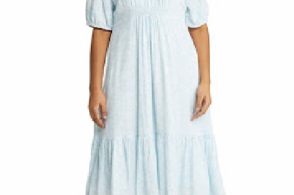 Caslon Lantern Sleeve Midi Dress at Nordstrom Rack