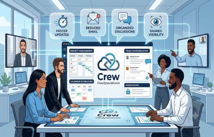 key features of crew cloudysocial com