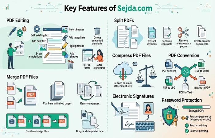 key features of sejda .com