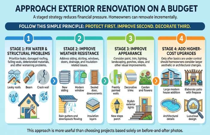 how to approach exterior renovation on a budget