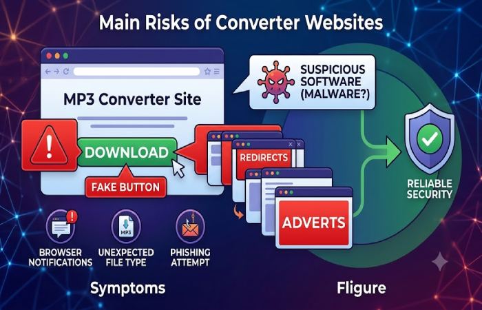 what are the main risks of converter websites_